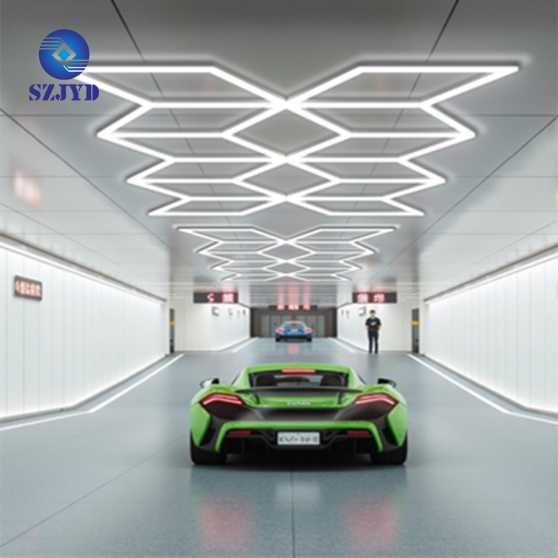 JYD-HGL-0038 Hot Sale DIY LED Garage Hexagonal Light LED Decorative Lamps Honeycomb Light for Car, Office Work Shop LED Working Lamp