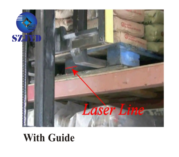 forklift pallet alignment indication linear lights