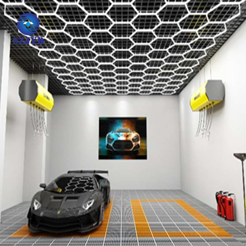JYD-HGL-0046 Hot Sale DIY LED Garage Hexagonal Light LED Decorative Lamps Honeycomb Light for Car, Office Work Shop LED Working Lamp