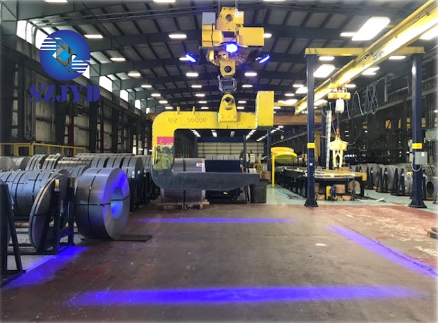 highly visible linear lighting pattern crane safety lights