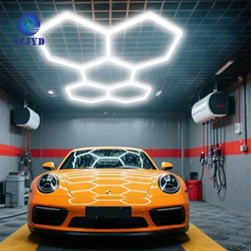 JYD-HGL-0024 Hexagon LED Garage Light AC100V-265V Honeycomb Lamp Lighting for Garage Hexagon LED Light for Workshop Gym