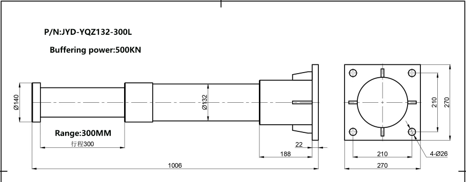 Crane hydraulic buffer layout 5
